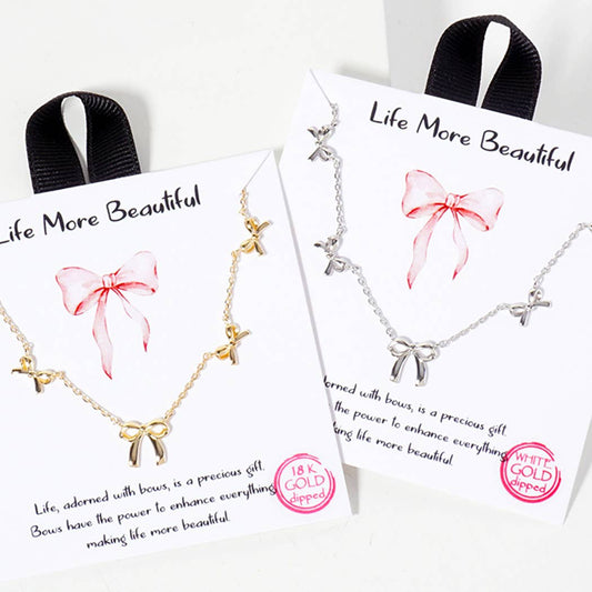 Bow Charm Necklace