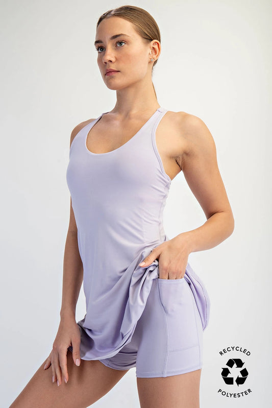 Lavender Haze - Tennis Dress Romper
