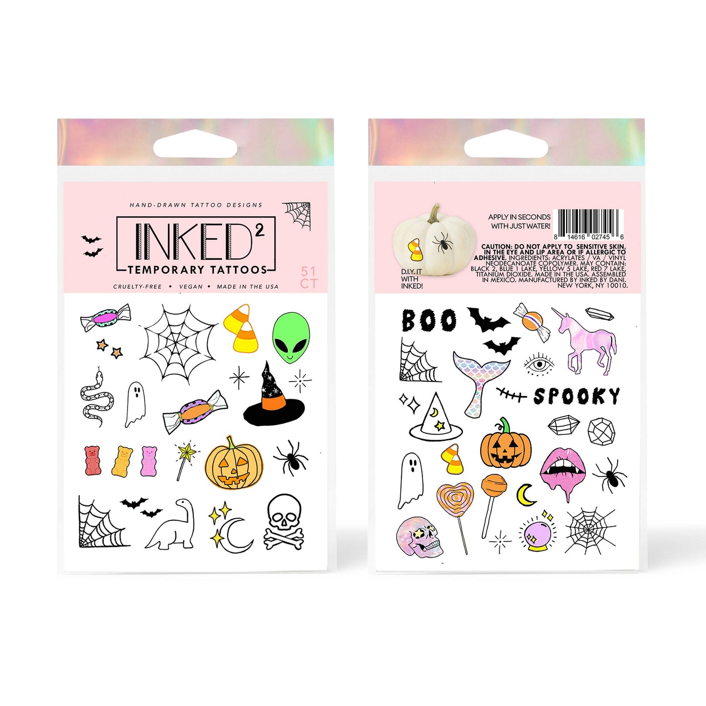 Trick or Treat Temporary Tattoo Pack
