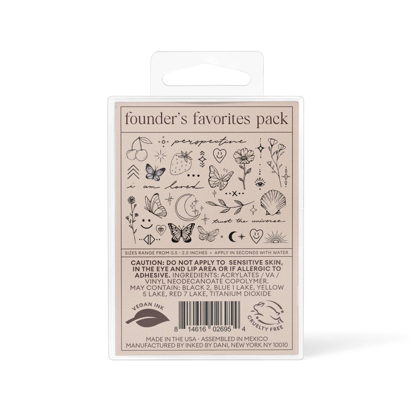 Founders Favorites Temporary Tattoo Pack