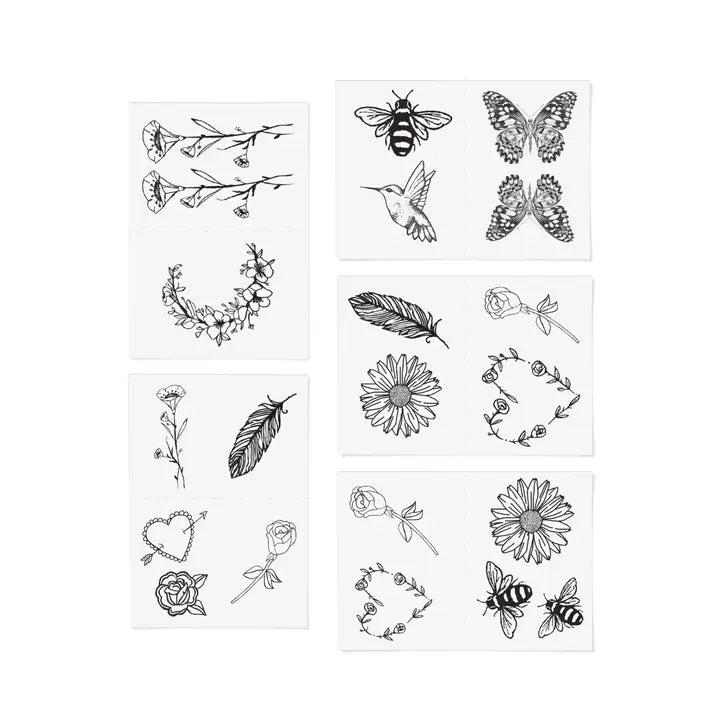 Embroidered Temporary Tattoo Pack