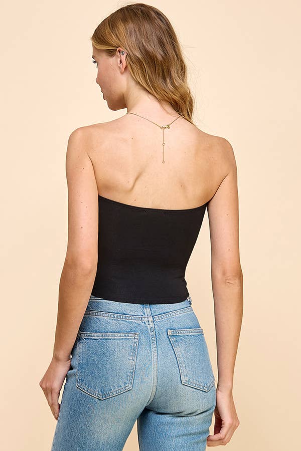 Black Double Layered Tube Top
