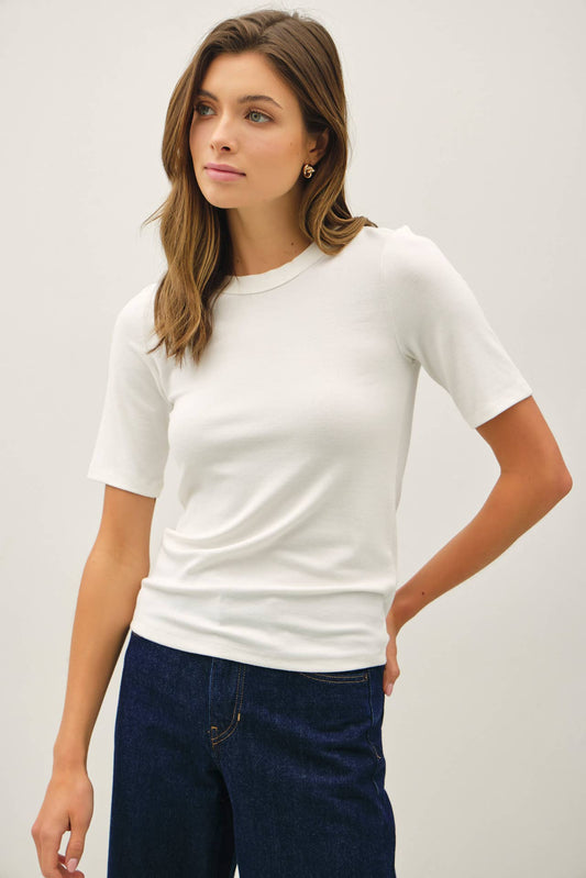 White Short Sleeve Top