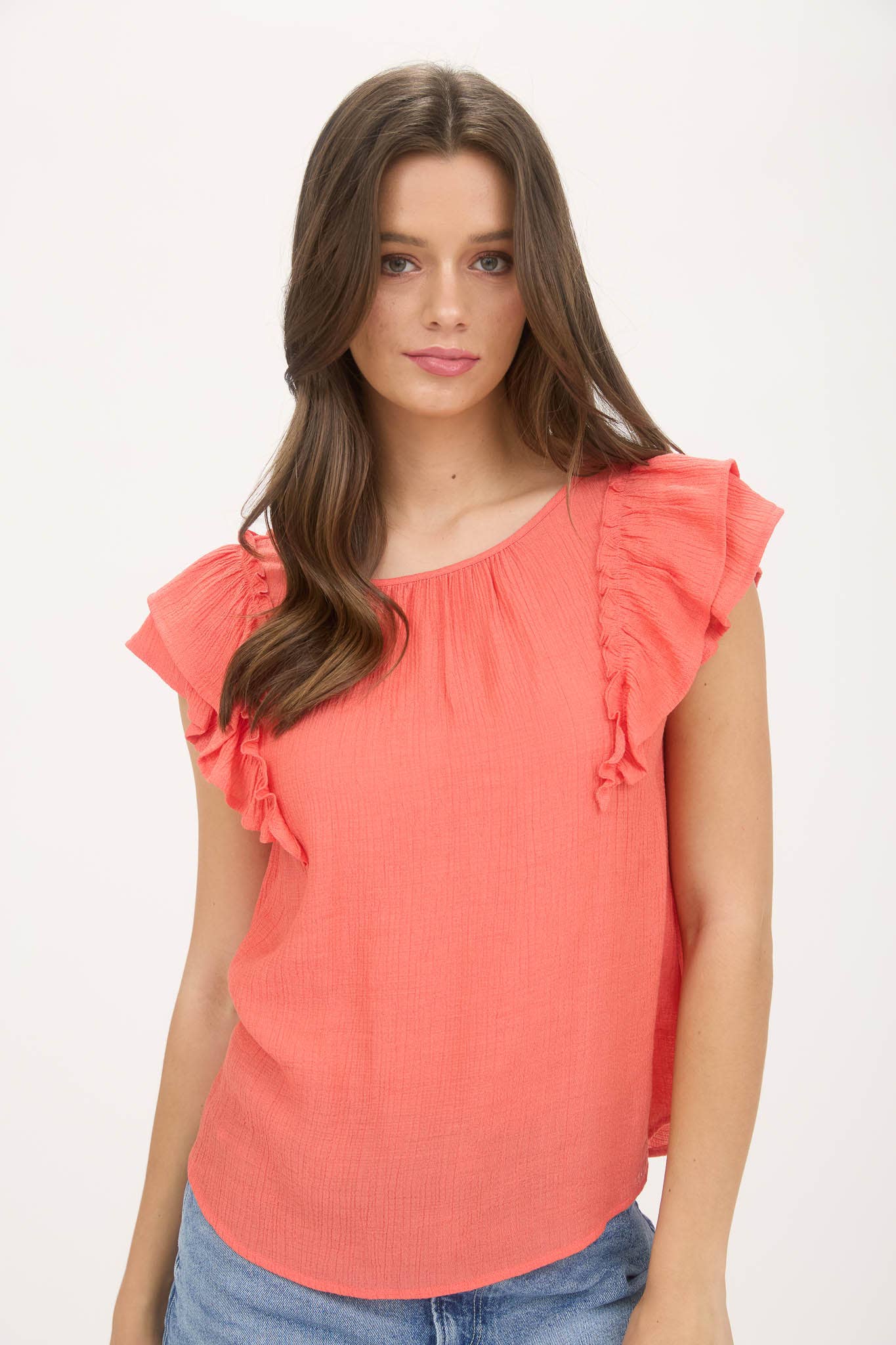 CORAL BACK BOW TOP