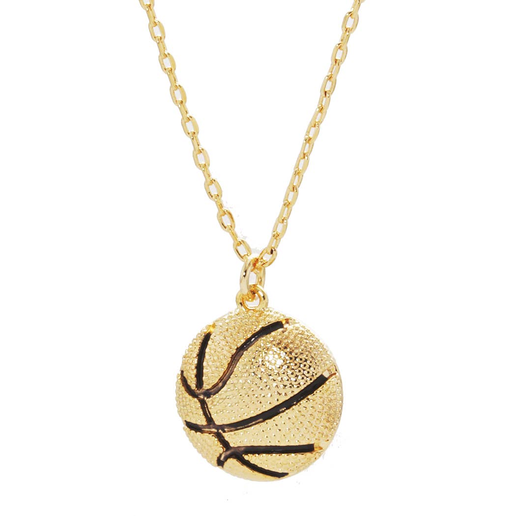 Basketball Pendant Necklace