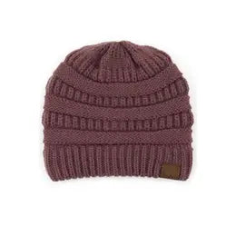 C.C Ribbed Solid Color Beanies