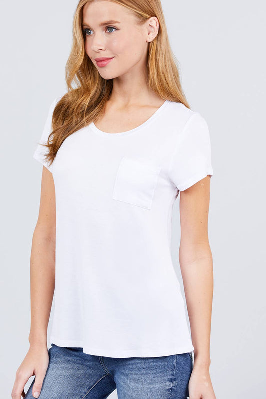 White Pocket Top