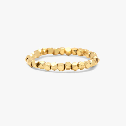 Gold Bead Stretch Ring