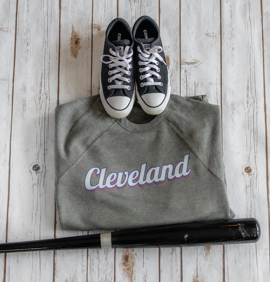 RWB Vintage Cleveland Baseball Crewneck Sweatshirts