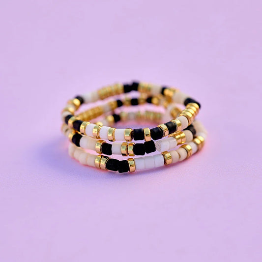 Mixed Monochrome 3 Pack Rings