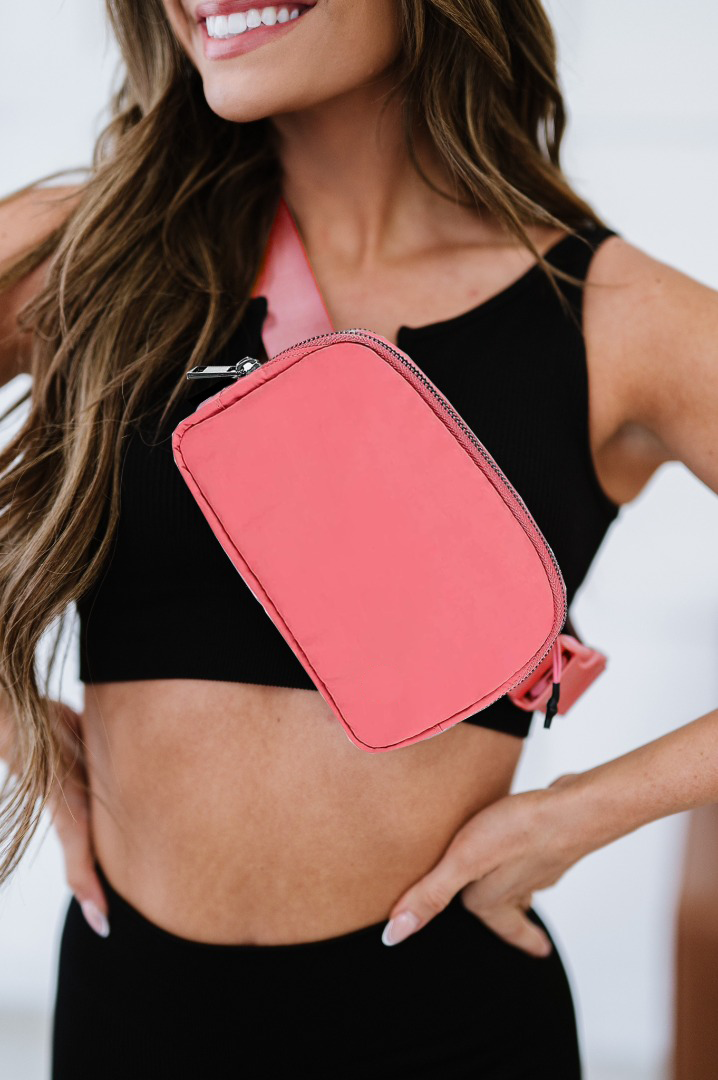 Raspberry Shoulder Sling Belt Bag