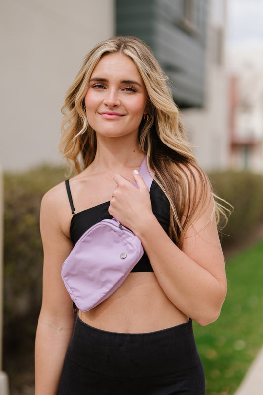 Lilac Shoulder Sling Belt Bag