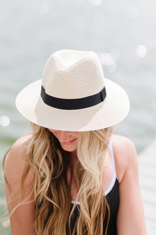 Natural - Panama Straw Beach Hat