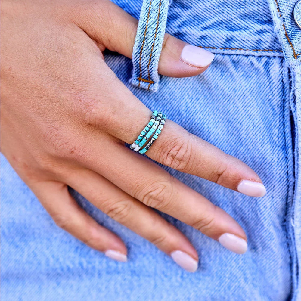Seafoam Dream 3 Pack Stack Rings