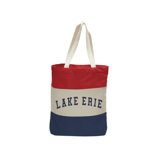 Lake Erie Red White + Blue Tote Bag