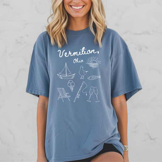 Vermilion Coastal Doodle Tee