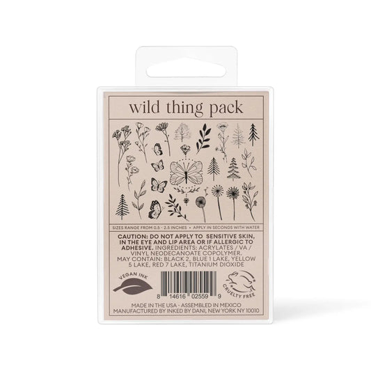 Wild Thing Temporary Tattoo Pack