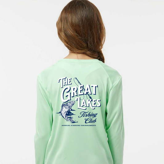 Youth Great Lakes Fishing SPF Long Sleeve Performance Tee