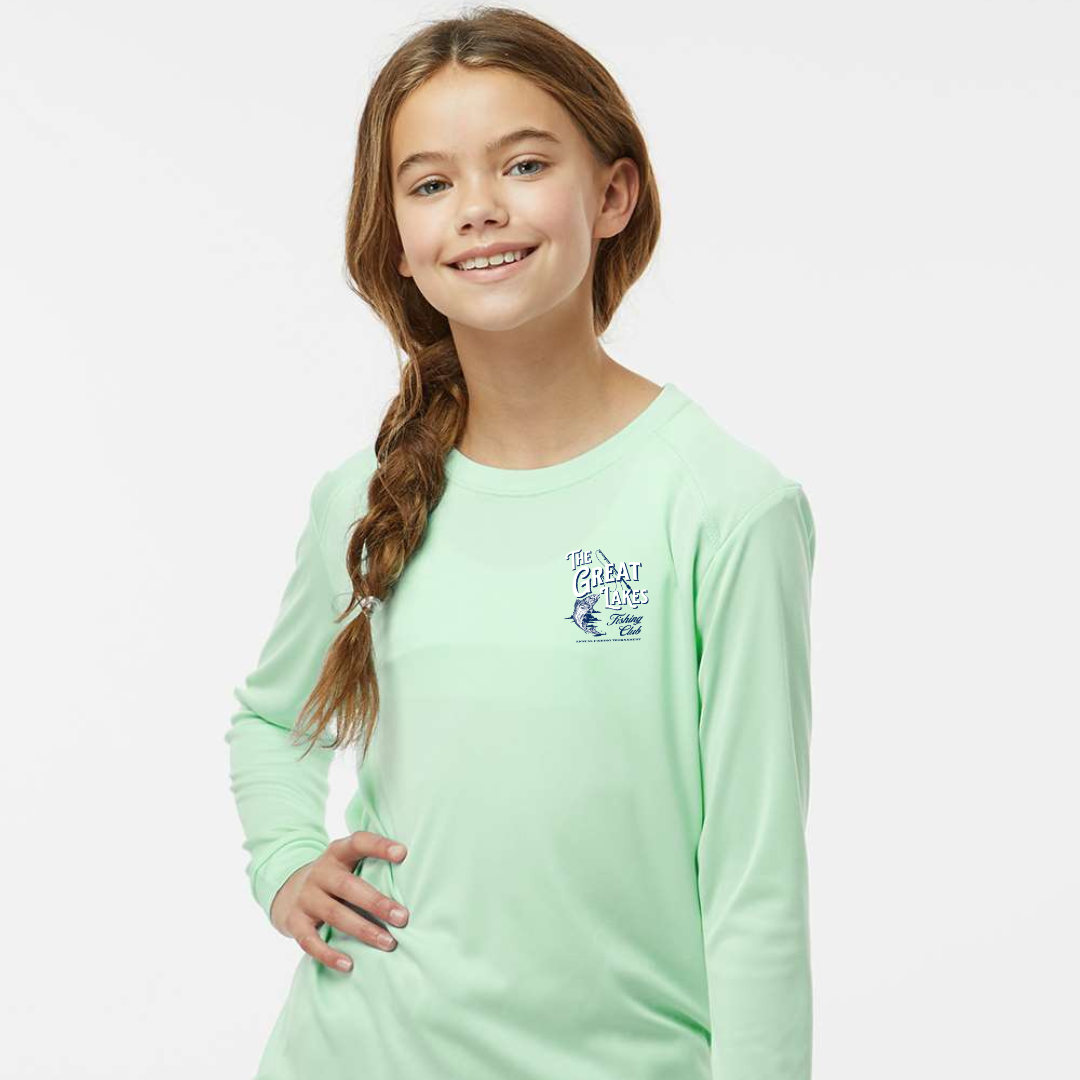 Youth Great Lakes Fishing SPF Long Sleeve Performance Tee