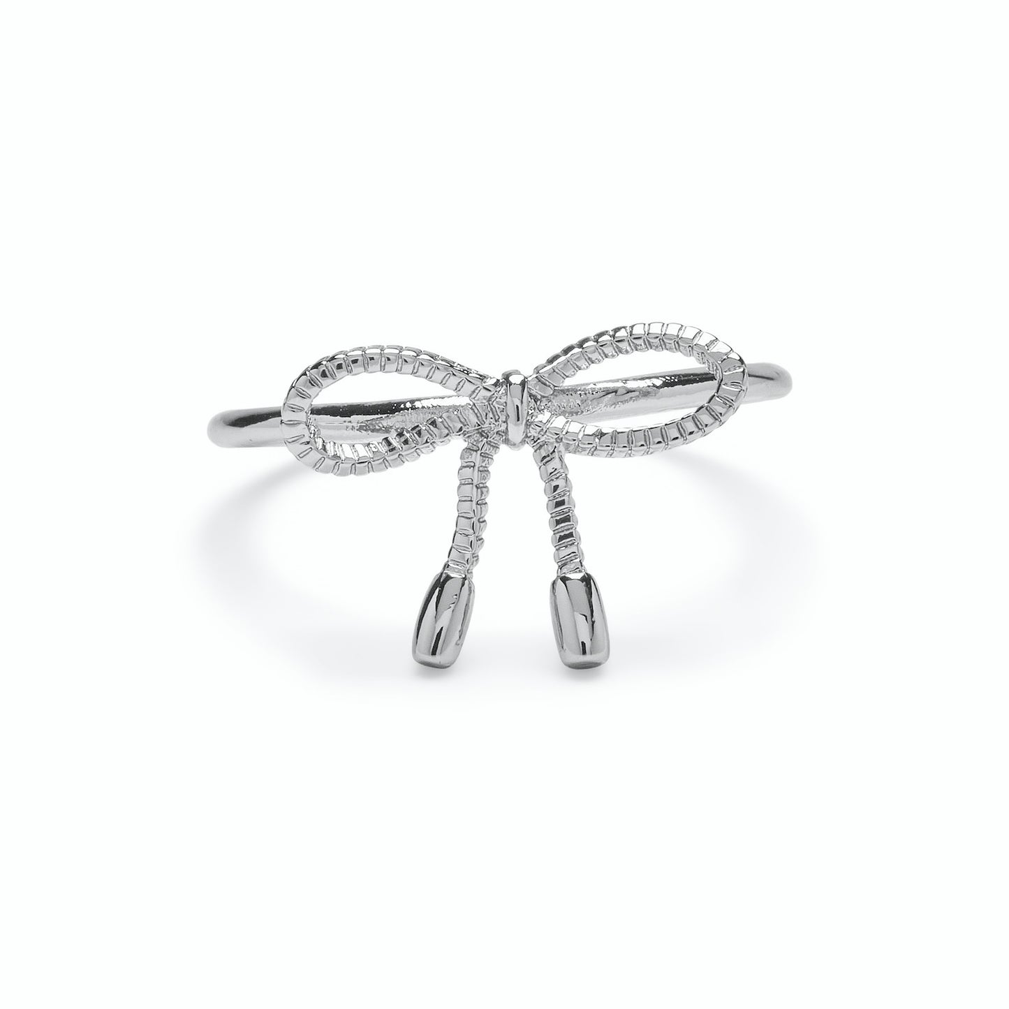 SILVER BOW RING