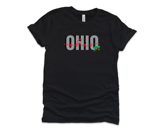 BUCKEYE SCRIPT OHIO UNISEX TEE