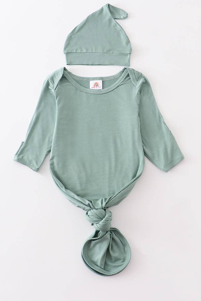 Sage bamboo baby 2pc gown