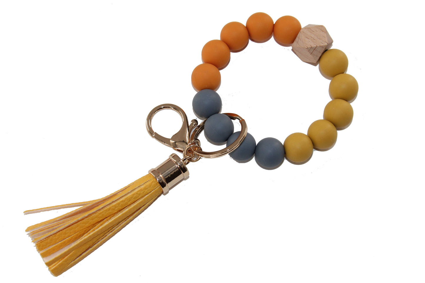 Silicone Beaded Keychain Bracelet