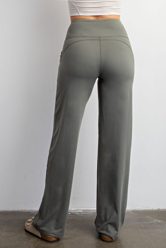Grey Sage - Butter Soft Straight Leg Yoga Pants