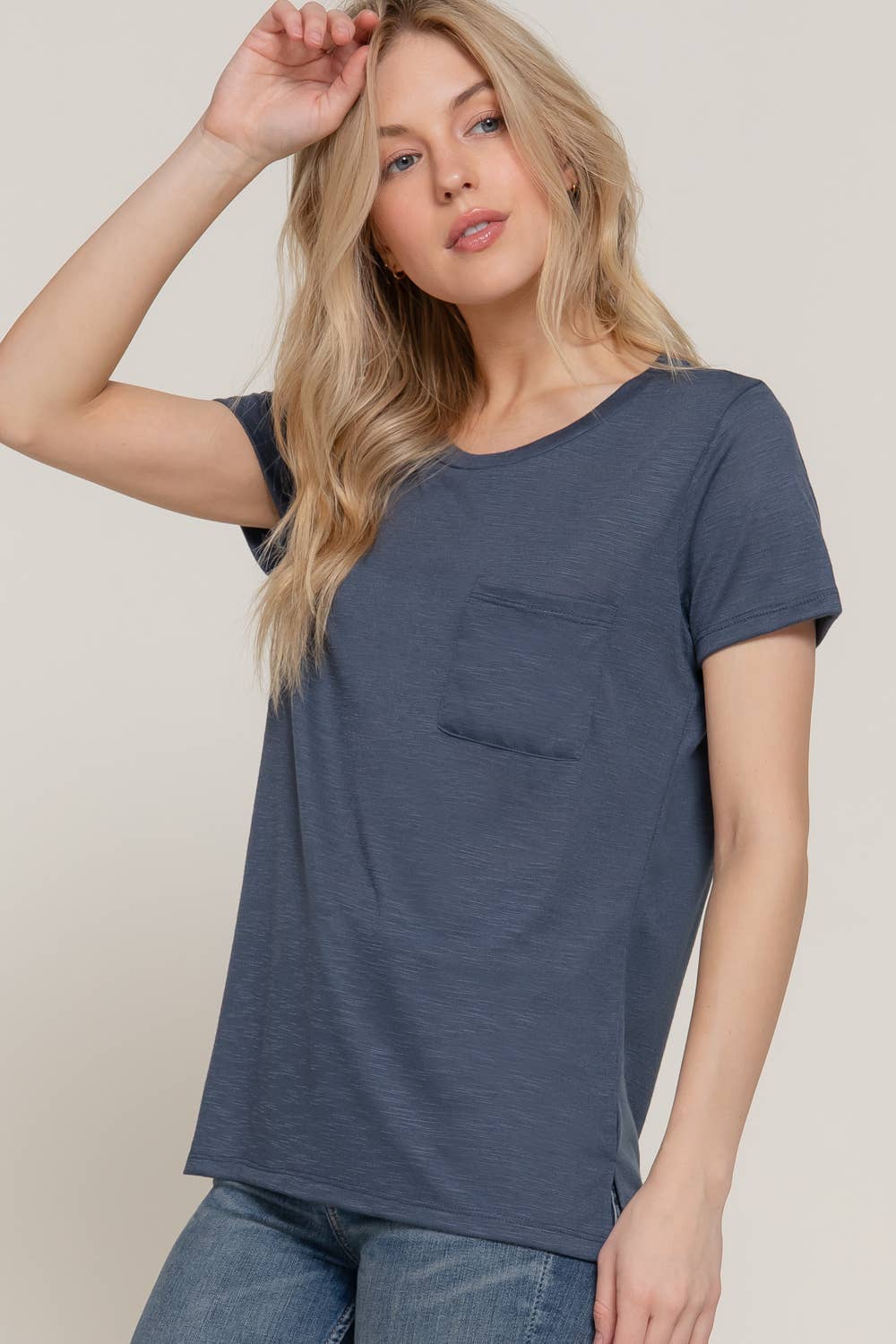 Vintage Navy Pocket Slub Tee