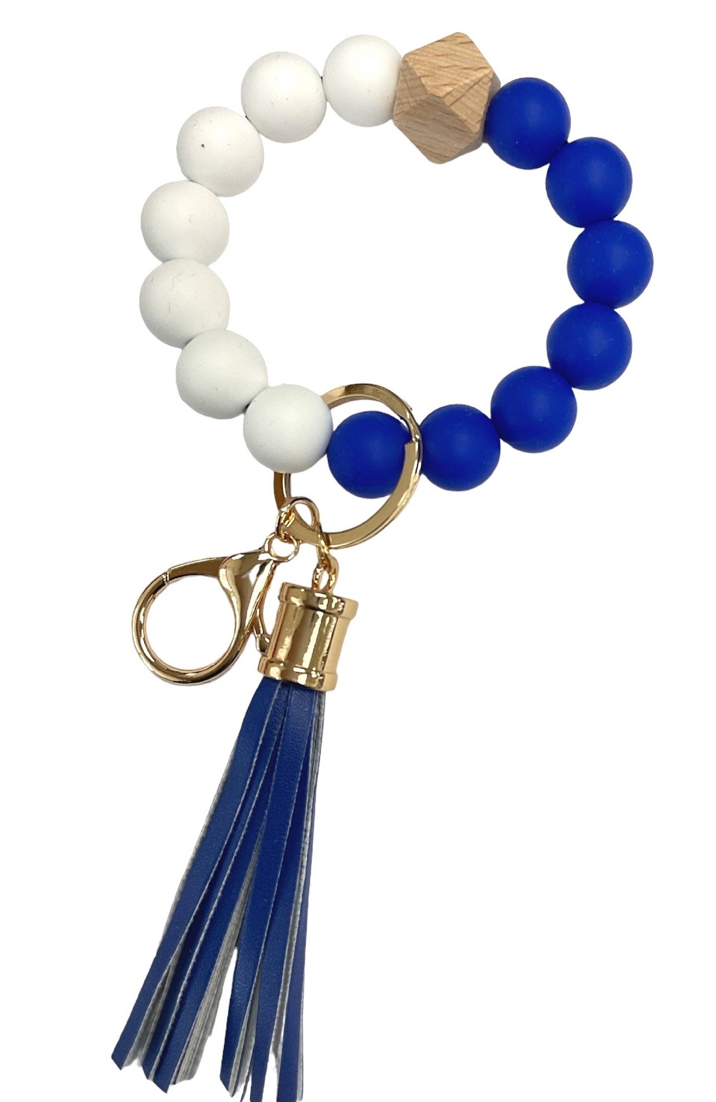 Silicone Beaded Keychain Bracelet
