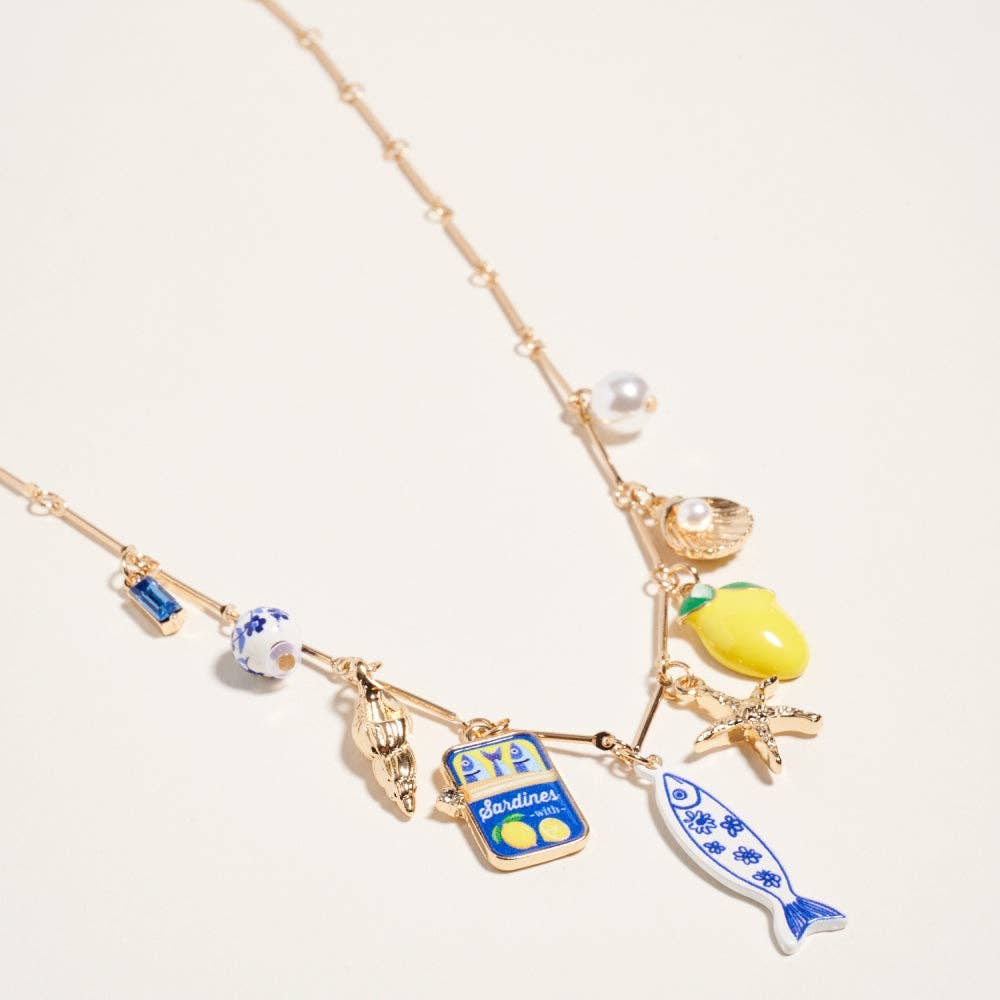 Coastal Mediterranean Charm Necklace