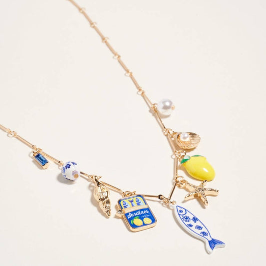 Coastal Mediterranean Charm Necklace