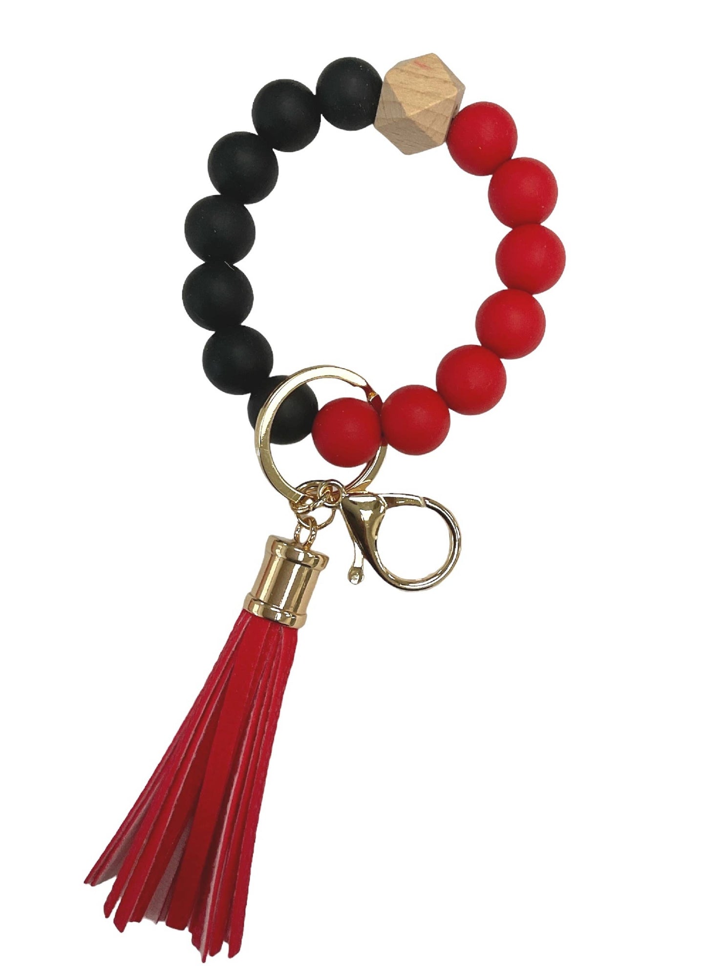 Silicone Beaded Keychain Bracelet