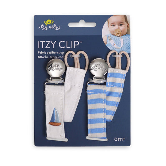 Nautical Itzy Clip™ - Fabric Pacifier Strap
