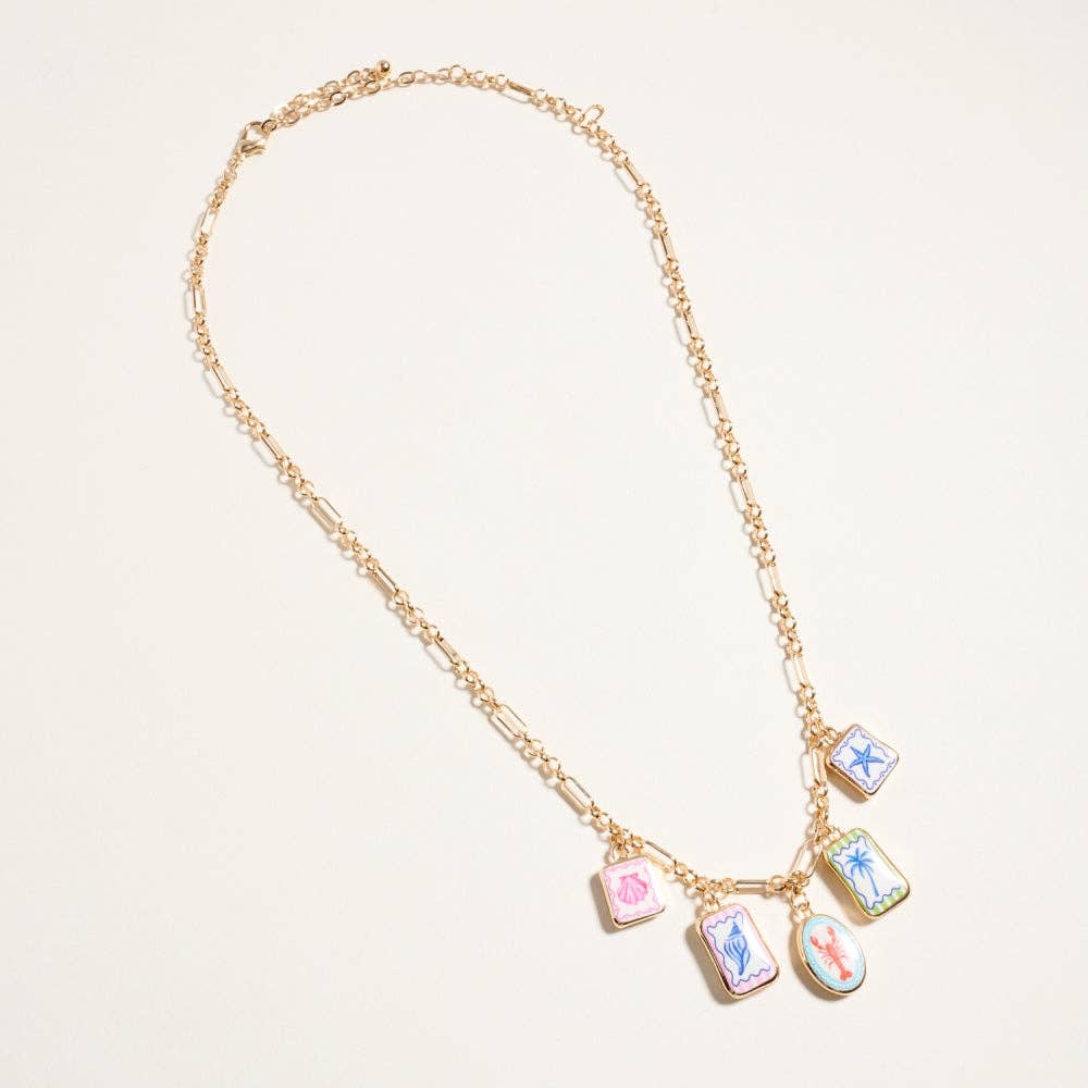 Coastal Beach Charm Necklace