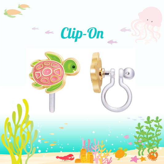 Turtle-y Awesome - Clip On Earrings