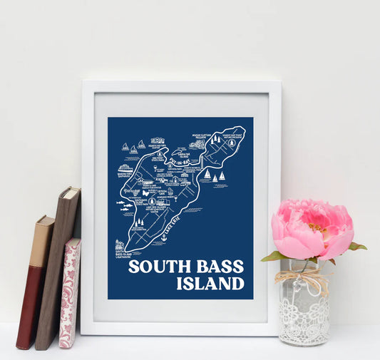 Put in Bay - South Bass Island 8x10 Print - Blue