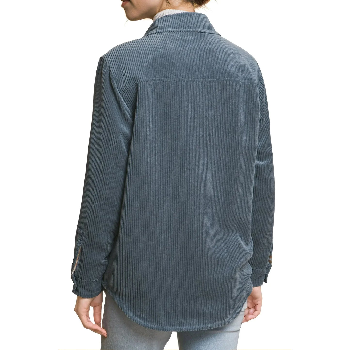 Stormy Blue Don't be Two Faced Reversible Corduroy Jacket