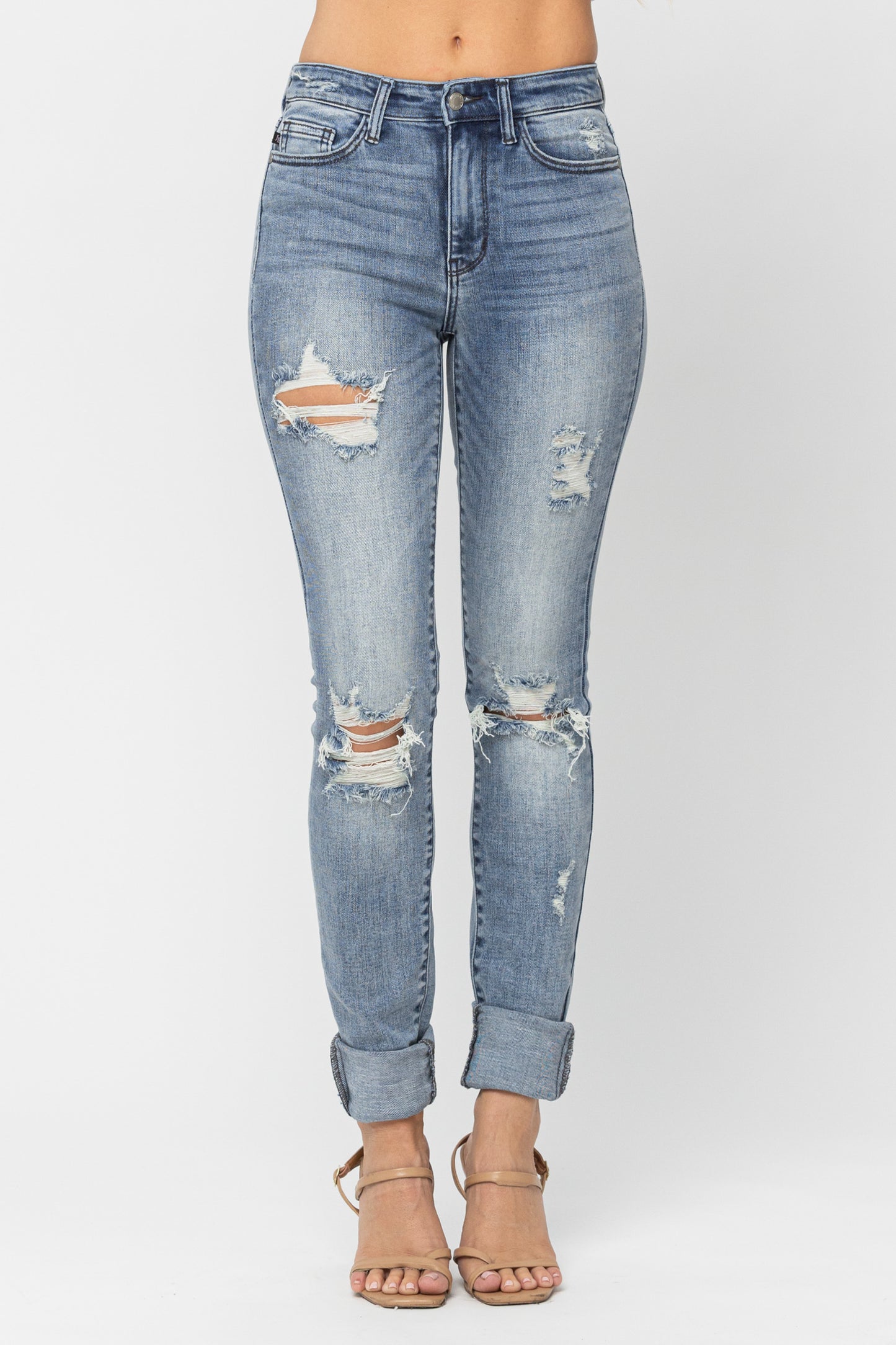 Judy Blues - HIGH WAIST TALL HEAVY DESTROY SKINNY