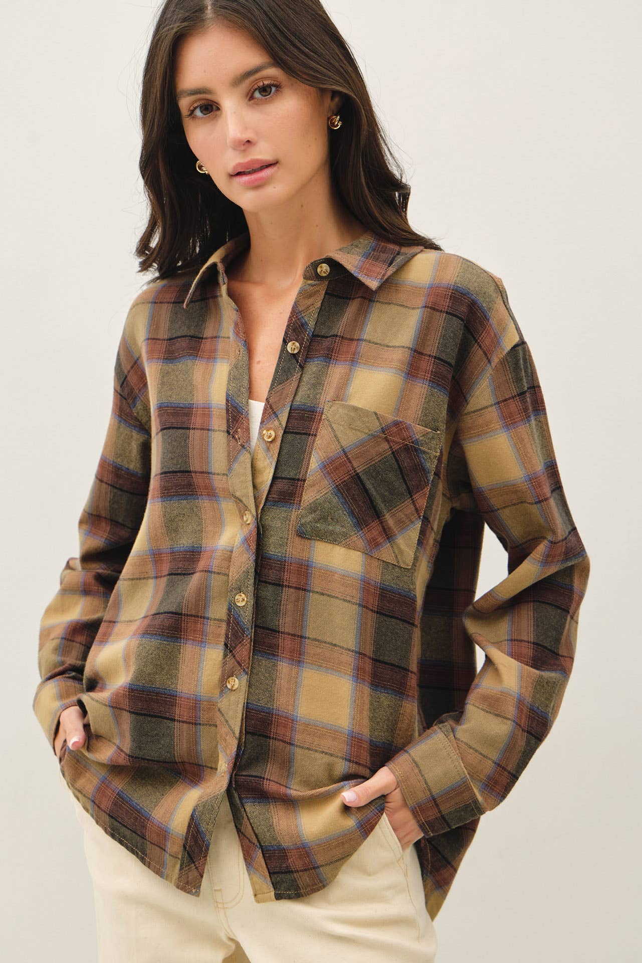 SUNSET PLAID FLANNEL SHIRT