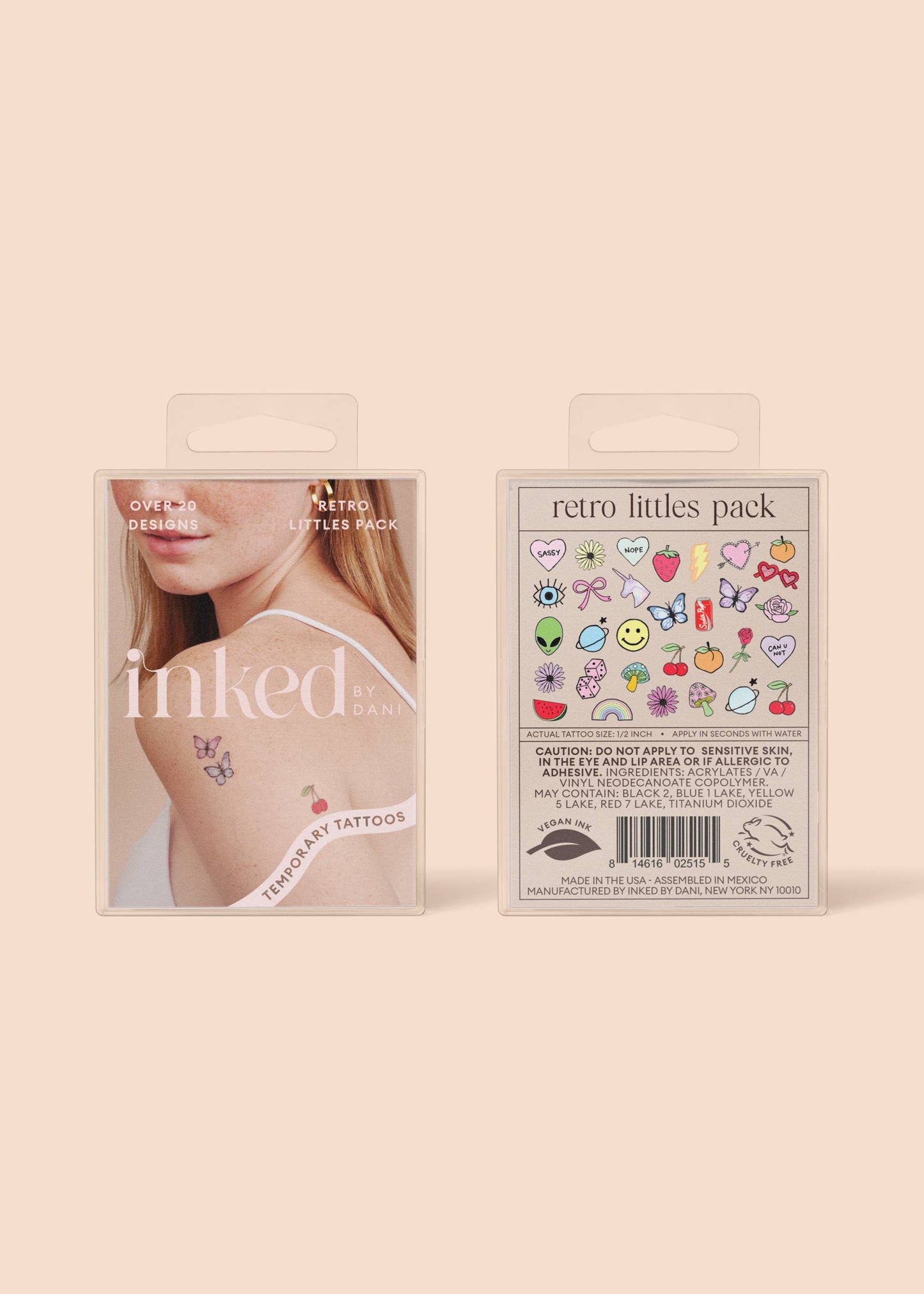Retro Littles Temporary Tattoo Pack