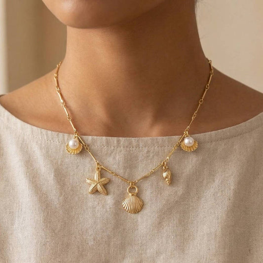Sea Life Charms Chain Necklace