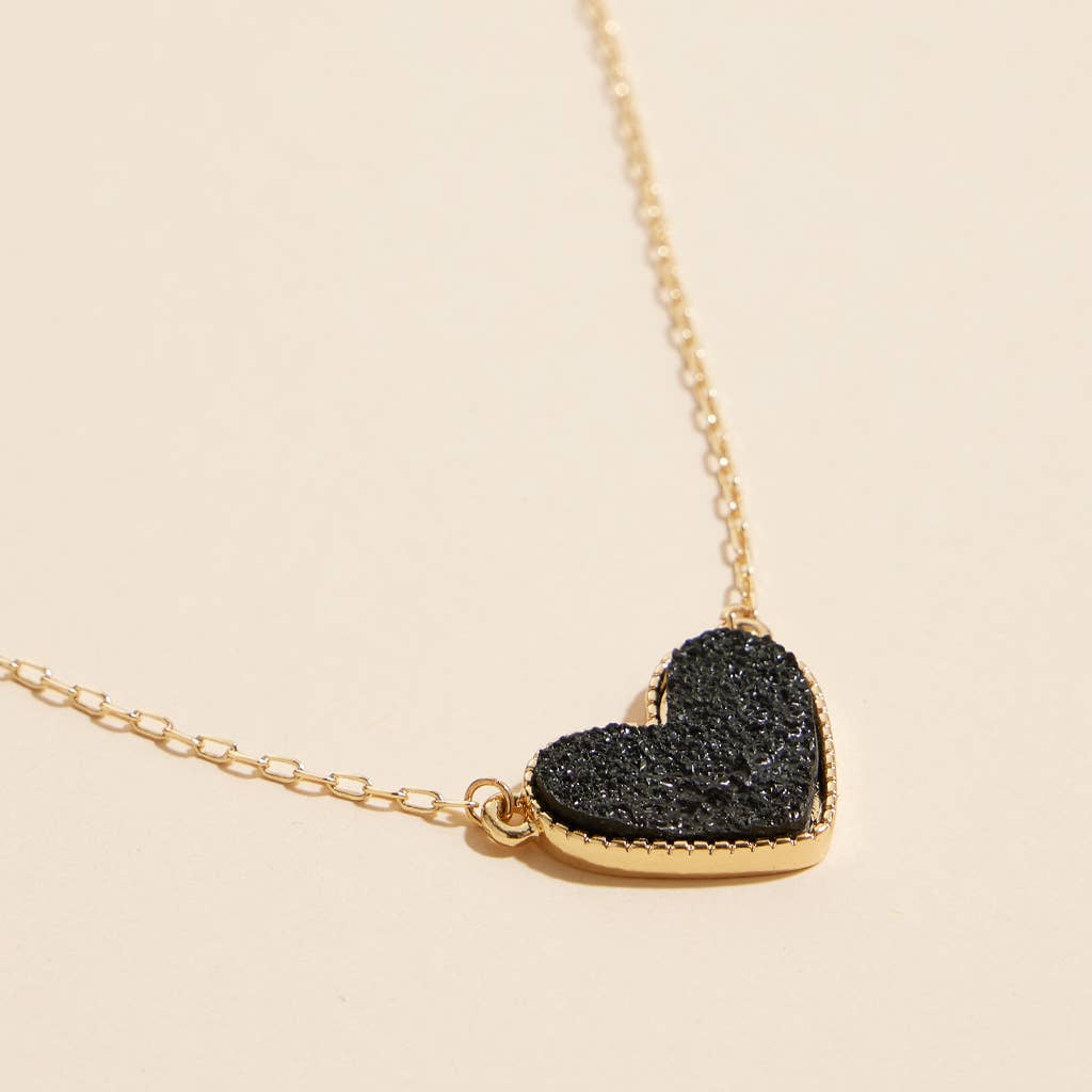 Heart Stone Charm Necklace