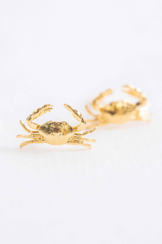 Bay Crab Earrings | Gold