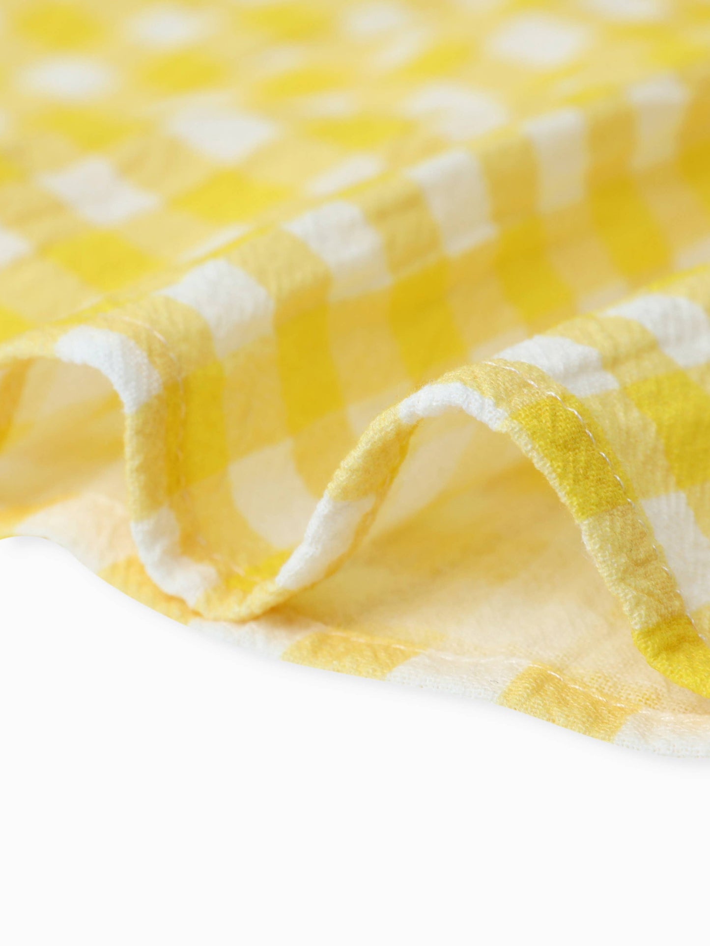 Lemon Checkered Girls Dress