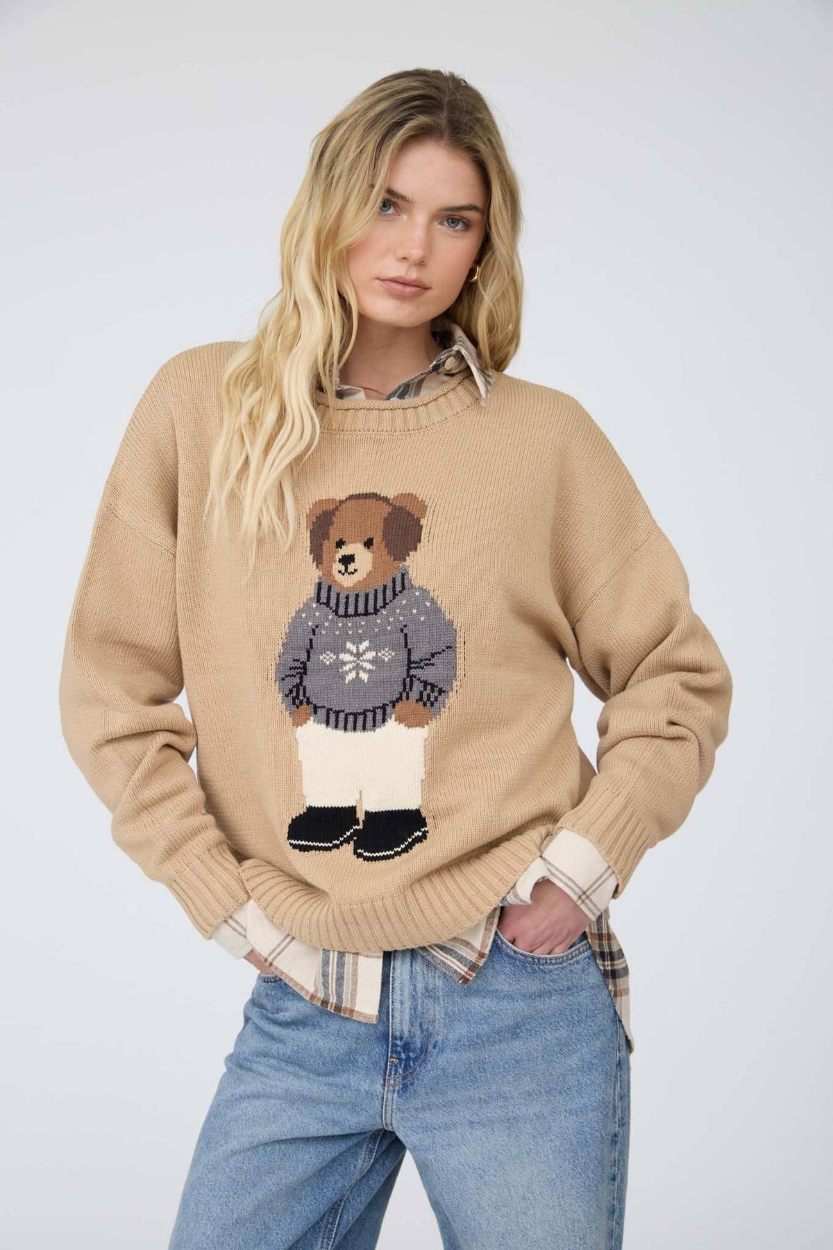 TEDDY BEAR  KNIT SWEATER