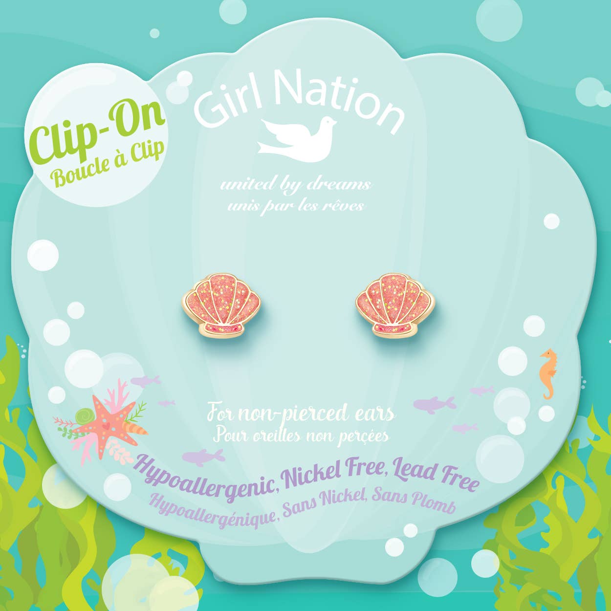 Shell Clip On Earrings