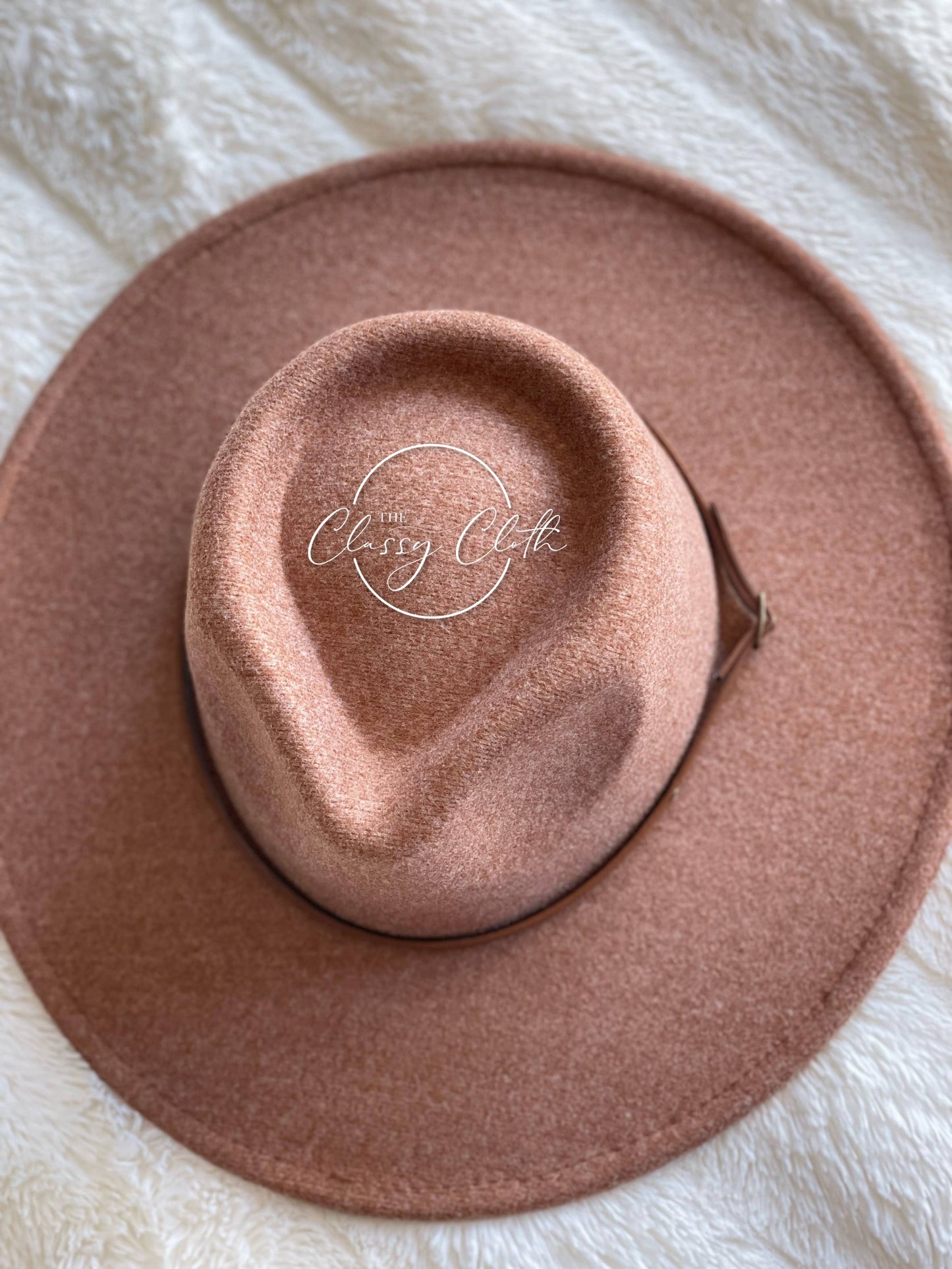 Camel Wide Brim Hat w/ Belt
