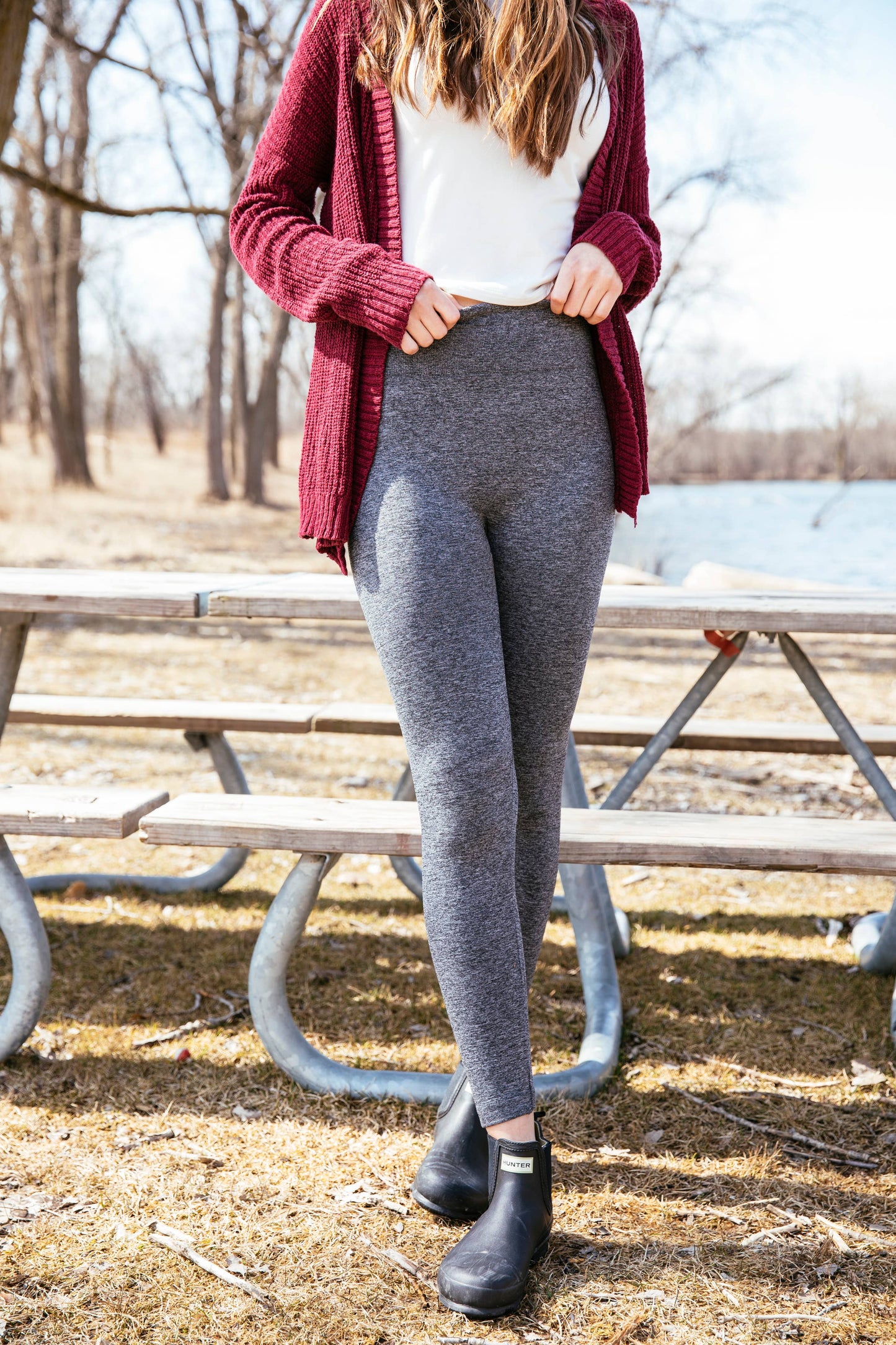 Grey Fleece Lined Leggings