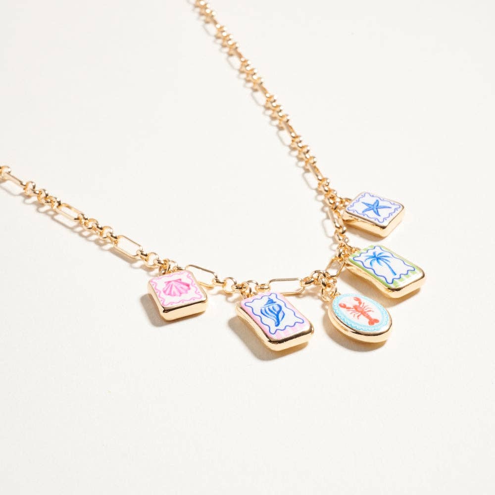 Coastal Beach Charm Necklace